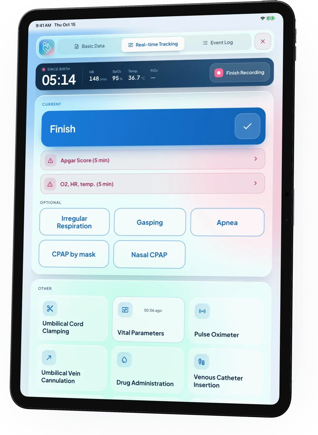 A NeoTracker valós idejű követés képernyője tableten